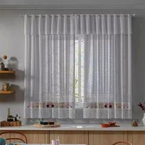 Cortina de Renda para Cozinha Valencia 2,00m x 1,50m - Interlar Cortina de Renda para Cozinha Valencia 2,00m x 1,50m - Interlar