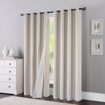 Cortina de Tecido Voil Semi Blackout Boston Marfim 2,60x2,30m Pemogo Cortina de Tecido Voil Semi Blackout Boston Marfim 2,60x2,30m Pemogo