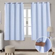 Cortina de Voal Xadrez Blackout 100% Corta Luz 2,00mx1,30m