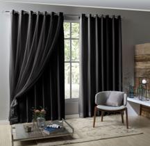 Cortina de Voil Com Forro Em Microfibra 4,00m X 2,60m para sala Cortina de Voil Com Forro Em Microfibra 4,00m X 2,60m para sala