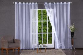 cortina de voil cortina voil cotina vóal 3m x 2,50m cortina pra sala - gv enxovais