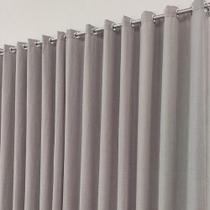 Cortina De Voil Linho Com Forro De Microfibra Para Sala P/ Varão 4,00x2,60 Cortina De Voil Linho Com Forro De Microfibra Para Sala P/ Varão 4,00x2,60