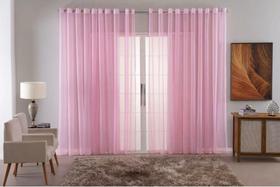 Cortina de Voil Lisa Sem Forro Cores Diversas Para Sala Quarto Decorativa Para Ambiente 2,80x1,70m