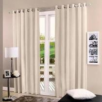 Cortina De Voil Voal Lisa Com Blackout Marfim 2,30X2,70