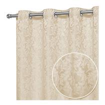 Cortina Decorativa Jacquard Adamascado 4,00x2,70 Luxo C/ ilhós Cromado