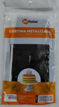 CORTINA DECORATIVA METALIZADA - 100X200 CM - PRETA - 1 unidade CORTINA DECORATIVA METALIZADA - 100X200 CM - PRETA - 1 unidade