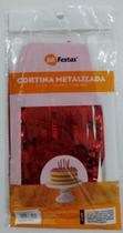CORTINA DECORATIVA METALIZADA - 100X200 CM - VERMELHA - 1 unidade CORTINA DECORATIVA METALIZADA - 100X200 CM - VERMELHA - 1 unidade