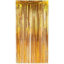 Cortina Decorativa Metalizada Dourada 1x2m Un - Make - Make+