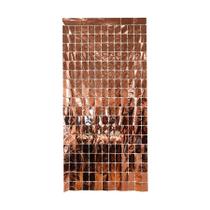 Cortina Decorativa Painel Mágico 1x2m - Retângulos - Rose Gold - Art Lille - Rizzo Cortina Decorativa Painel Mágico 1x2m - Retângulos - Rose Gold - Art Lille - Rizzo