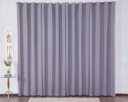 Cortina Decorativa para Sala Quarto Escritório Malha Gel Ilhós Lisa 6,00m x 2,80m Cinza Cortina Decorativa para Sala Quarto Escritório Malha Gel Ilhós Lisa 6,00m x 2,80m Cinza