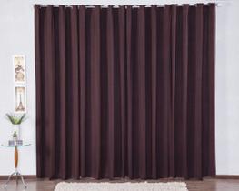 Cortina Decorativa para Sala Quarto Escritório Malha Gel Ilhós Lisa 6,00m x 2,80m Tabaco Cortina Decorativa para Sala Quarto Escritório Malha Gel Ilhós Lisa 6,00m x 2,80m Tabaco