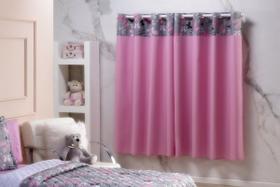 Cortina Decorativa para Sala Quarto Escritório Oxford 2,00m x 1,70m Borboleta Rosa Cortina Decorativa para Sala Quarto Escritório Oxford 2,00m x 1,70m Borboleta Rosa