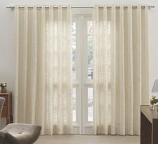 Cortina Decorativa Rosane 200x200 cm com Ilhós - Linha Natural - Dohler
