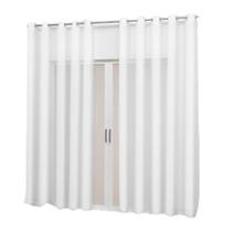 Cortina Decorativa só VOIL Liso para Sala ou Quarto 4,00M x 2,50M com Ilhós Cromado para Varão
