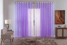 cortina delicate voal liso quarto sala decoraçao 6,00x2,80 - bf confeccoes