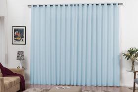 Cortina Dia a Dia 2,00x1,80 Com Ilhos Para Varão Azul Claro Cortina Dia a Dia 2,00x1,80 Com Ilhos Para Varão Azul Claro