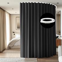 Cortina divisória de quarto CBSRORO montada no teto com conjunto de trilhos