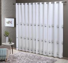 Cortina doha dupla cinza 300x250cm