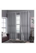 Cortina Donna Mc 400x260 cm Paloma Voil Bordado Com Forro Floral Grafite Cortina Donna Mc 400x260 cm Paloma Voil Bordado Com Forro Floral Grafite