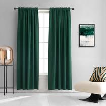 Cortina DONREN Verde Escuro Blackout Thermal 214x213cm 2 painéis Cortina DONREN Verde Escuro Blackout Thermal 214x213cm 2 painéis