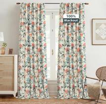 Cortina DriftAway Ada Floral Linen 132x274 cm Blackout 2 painéis