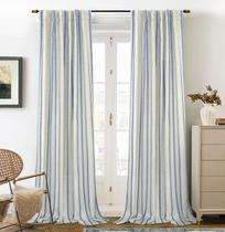 Cortina DriftAway Linen Blend, 260 cm de comprimento, isolada termicamente