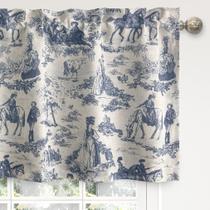 Cortina DriftAway Toile Linen de dupla camada Thermal Blackout 132x61cm Navy