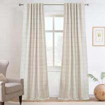 Cortina DriftAway Windowpane Linen 132x213 cm Thermal Taupe