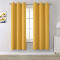 Cortina DUALIFE Gold Yellow Blackout 183x183cm para quarto Cortina DUALIFE Gold Yellow Blackout 183x183cm para quarto