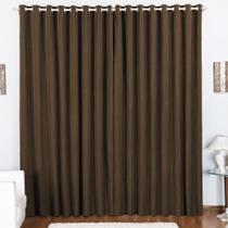 Cortina Duda 3,00M X 2,80M Metros Marrom Tecido Oxford Para Sala Ou Quarto Cortina Duda 3,00M X 2,80M Metros Marrom Tecido Oxford Para Sala Ou Quarto