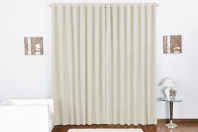 Cortina Duda sala ou quarto oxford 4,00x2,80 para varão 4m cor palha