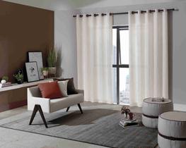Cortina Duo 3,00 x 1,70 m Bruxelas Areia Bella Janela