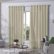 Cortina Duo Mônaco 4,20x2,30m Areia - Bella Janela