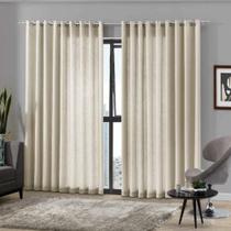 Cortina Duo Monaco Bella Janela Tecido Ilhós 5,40 x 2,80