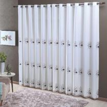 Cortina Dupla Doha Preto 24 Ilhoses 300x250cm Casa D'oro - Sultan Cortina Dupla Doha Preto 24 Ilhoses 300x250cm Casa D'oro - Sultan