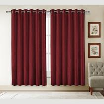 Cortina Dupla Rocca Média 400x230 Vermelho: Elegância e Funcionalidade para seu Ambiente - Descubra Mais! - EVOLUX