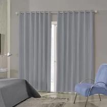 Cortina Duplex 3m x 1.70m Lisa Cromo/Titânio