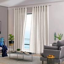 Cortina Duplex 6,60 x 2,60 Linen Cru Bella Janela