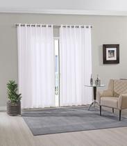 Cortina Duplex Lisa Cromo 3,00x1,70m Marfim - Bella Janela