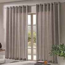 Cortina Duplex Lisa Cromo 3,00x1,70m Taupe Cor 900 - Bella Janela