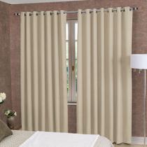 Cortina Duplex Mônaco Com Forro 3,00x1,70m Areia - Bella Janela