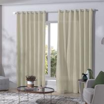 Cortina Duplex Mônaco Com Forro 5,40x2,50m Areia - Bella Janela