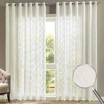 Cortina Duplex Vintage Ornato Marfim 4,20 x 2,50m - Bella Janella