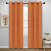 Cortina Easy-Going 107x213 cm Blackout Thermal Orange 2 painéis