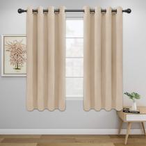 Cortina Easy-Going Blackout com isolamento térmico bege 132x160 cm