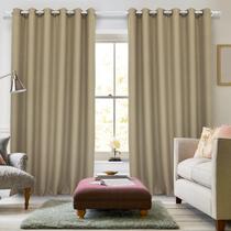 Cortina Eclipse Lisa 2,80m x 2,50m Forro Corta Luz Taty Decor - Bege