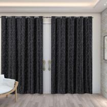 Cortina em Jacquard 4,00m x 2,70m - Preto - Eddi