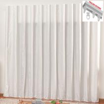 Cortina em Jacquard Bahamas 2,00 x 1,70 Para Trilho Suisso - Branca - 100% Poliéster