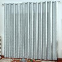 Cortina Em Jacquard Bahamas 4,00 X 2,70 Para Varão - Cinza Claro