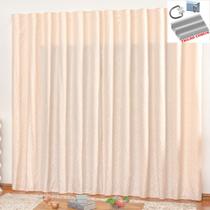 Cortina em Jacquard Degradê 3,00 x 2,70 Para Trilho Comum - Palha - 100% Poliéster